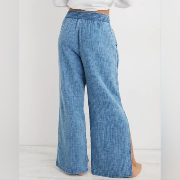 Aerie Wide Leg Comfy Gauze Pants - Picture 3 of 5